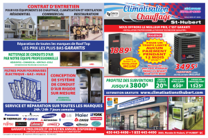 7770 Climatisation St-Hubert Depliant New
